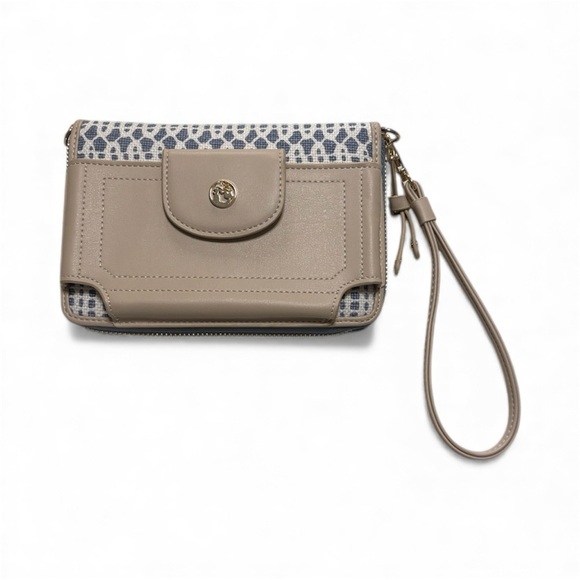 Spartina 449 Tan and Cream Patterned Wristlet - Picture 2 of 6